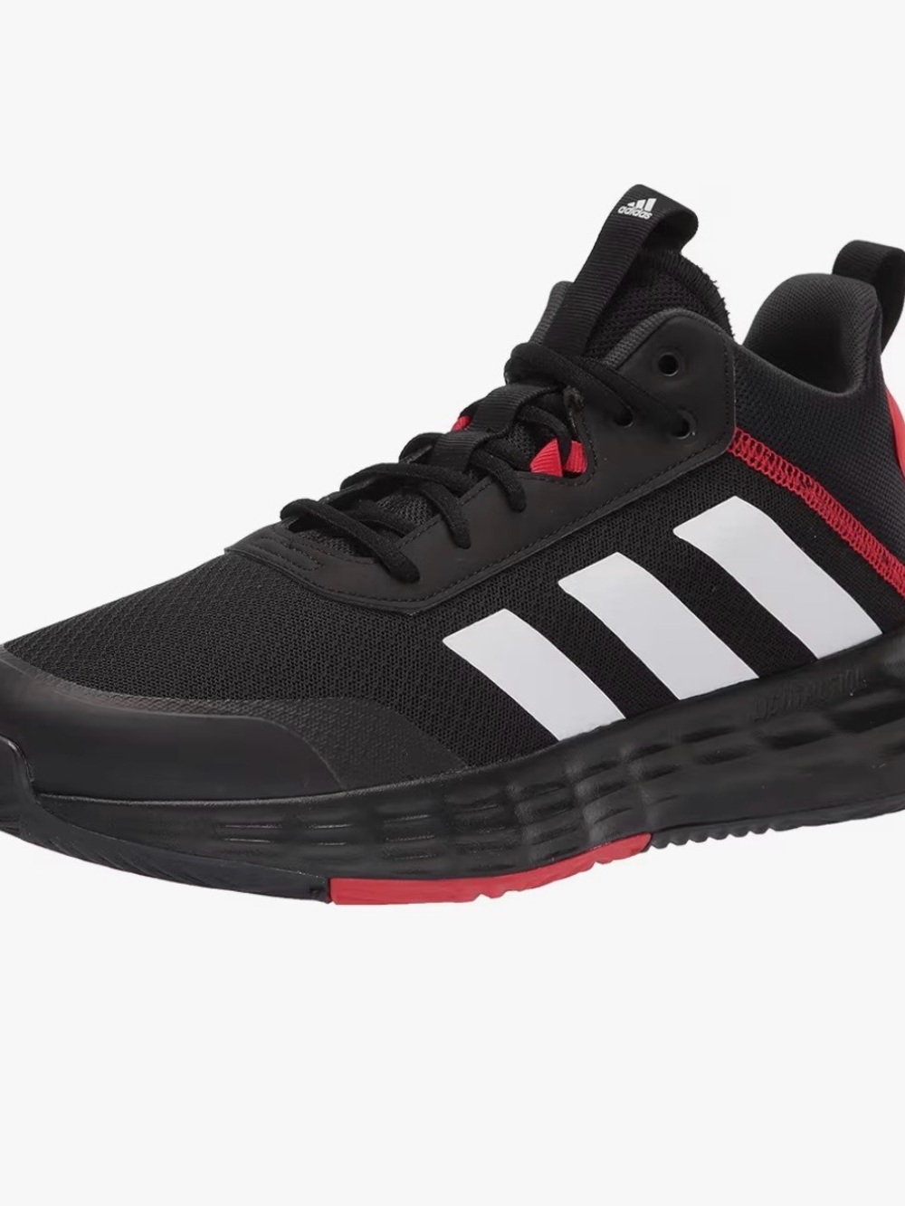 adidas  Men's Basketball Shoes - Black/White/Red. 10 size